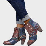 Mina | Botas Cortas con Estampado