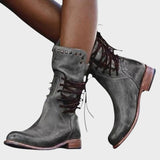 Yara | Botas de Piel con Cordones