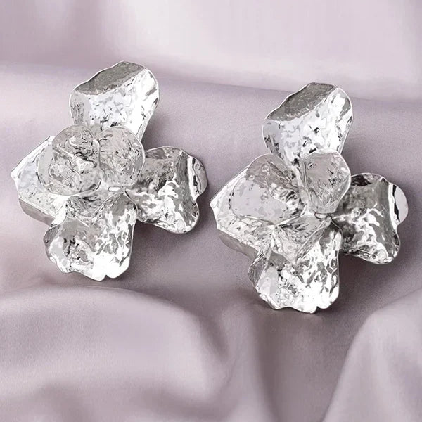 Pendientes Brillantes con Forma de Flor