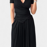 Ruslana Conjunto Cómodo de Dos Piezas con Escote en V Cruzado