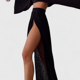 Martha Conjunto de Dos Piezas con Falda de Abertura Alta