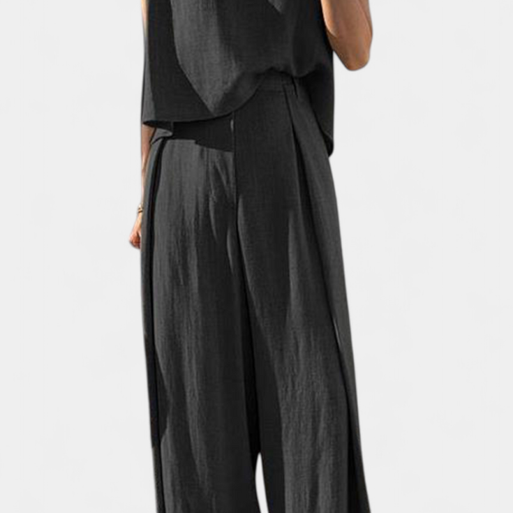 Lauren Conjunto de Dos Piezas de Pierna Ancha