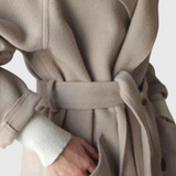 Clara™  | Abrigo Largo de Mezcla de Lana