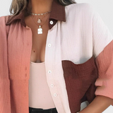 Juniper | Blusa de Botones en Bloque de Color