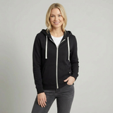 Sudadera informal con capucha y cordón ajustable para mujer