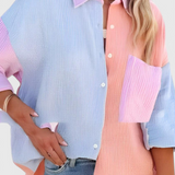 Juniper | Blusa de Botones en Bloque de Color