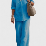 Skye Conjunto de Dos Piezas en Lino y Algodón con Silueta Relajada