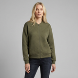 Cárdigan texturizado con cremallera para mujer, dobladillo acanalado y mangas largas