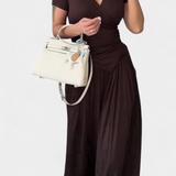 Ruslana Conjunto Cómodo de Dos Piezas con Escote en V Cruzado