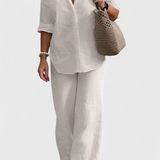 Skye Conjunto de Dos Piezas en Lino y Algodón con Silueta Relajada