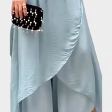 Maravilla Conjunto Fluido de Dos Piezas con Top Holgado y Falda Asimétrica