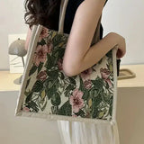 Taila Bolsa de Yute con Estampado Floral y Diseño Ecológico