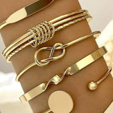 Pulsera de Cadena Geométrica Abierta