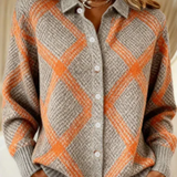 Christina™ – Blusa a Cuadros Acogedora Elaborada con Tejido Suave de Sudadera