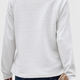 Helene | Jersey de Cuello en V con Cremallera y Manga Larga