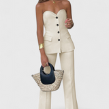 Paesha Conjunto Relajado sin Mangas y Pierna Ancha