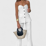 Paesha Conjunto Relajado sin Mangas y Pierna Ancha