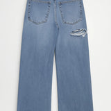 Jeans para Mujeres | Corte Amplio con Detalles Desgastados | Estilo Urbano Casual