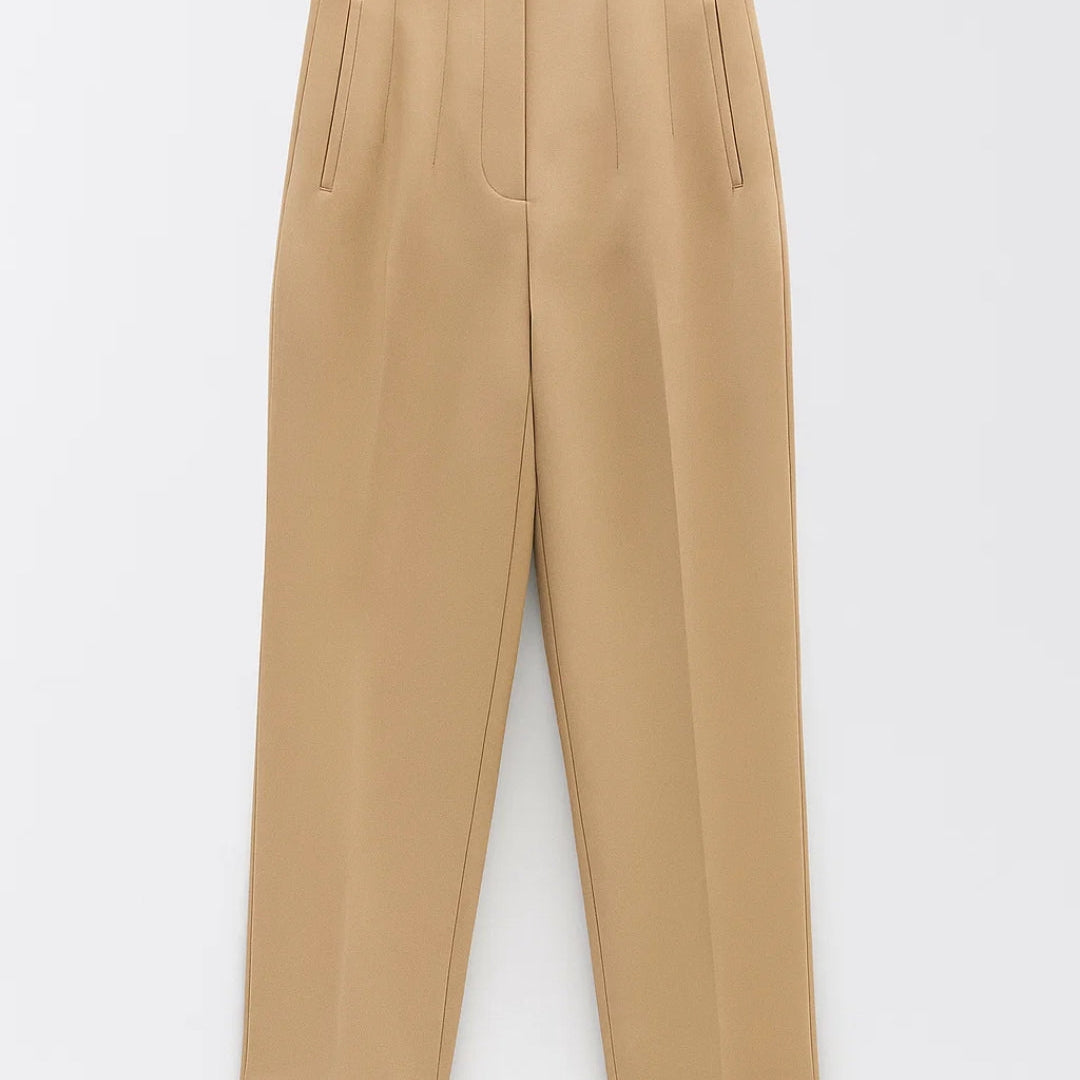 Pantalones de Mujer | Cintura Alta y Tonos de Compresión | Estilo Empresarial Atemporal