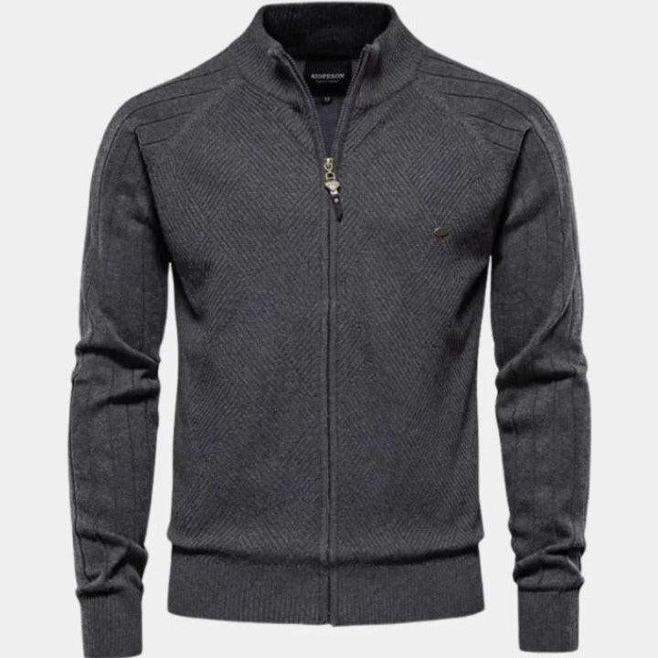 Jacquard™ | Cárdigan de punto con cremallera