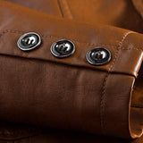 Jonas™ | Chaqueta de cuero color caramelo