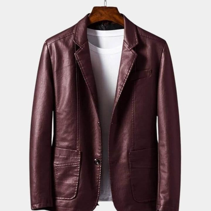 Jonas™ | Chaqueta de cuero color caramelo