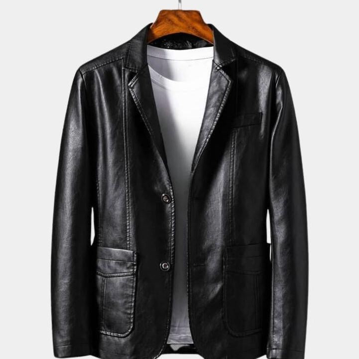 Jonas™ | Chaqueta de cuero color caramelo