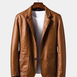 Jonas™ | Chaqueta de cuero color caramelo