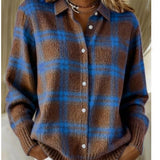 Liz™ – Blusa con Capucha a Cuadros Acogedora