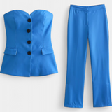 Paesha Conjunto Relajado sin Mangas y Pierna Ancha