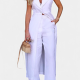 Eider Conjunto con Chaleco Largo y Pantalón Recto