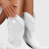 Annalla Botas de Vaquero Modernas con Cremallera Lateral