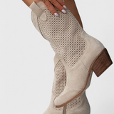 Annalla Botas de Vaquero Modernas con Cremallera Lateral