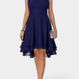 Anouk Vestido de Gasa con Volantes y Silueta Entallada