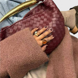 Gerda Bolso Woven con Asa Dorada