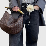 Gerda Bolso Woven con Asa Dorada