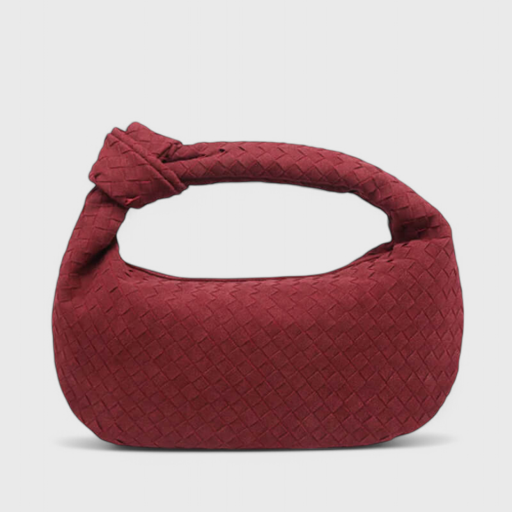 Lila Bolso Mediano Woven con Detalle de Nudo