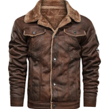 Alejandro™ | Chaqueta de cuero elegante y cálida de felpa