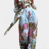 Sanne Conjunto Elegante Estampado de Camisa y Pantalón Fluido