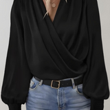 Quinn | Blusa Elegante de Manga Larga con Escote en V