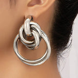 Pendientes Aros Dorados entrelazados