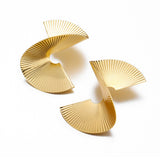 Pendientes de Metal Plisado