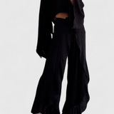 Elsie Conjunto Fluido con Kimono y Pantalón Cruzado