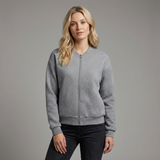 Cárdigan texturizado con cremallera para mujer, dobladillo acanalado y mangas largas