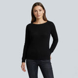 Jersey de punto holgado con cuello alto y mangas largas para mujer