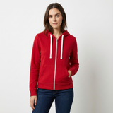 Sudadera informal con capucha y cordón ajustable para mujer