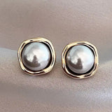 Pendientes de Perlas Negras Elegantes con Gracia Atemporal