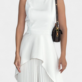 Chrysoula Conjunto Asimétrico con Pantalón Plisado