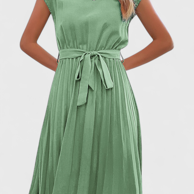 Luxie Vestido Midi Elegante de Tejido Ligero y Corte Fluido