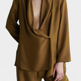 Sue Conjunto de Blazer con Solapa y Pantalones a Juego